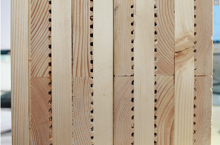 Massiv-Holz-Mauer (MHM) panels  (2000 х 3200 х 115) mm